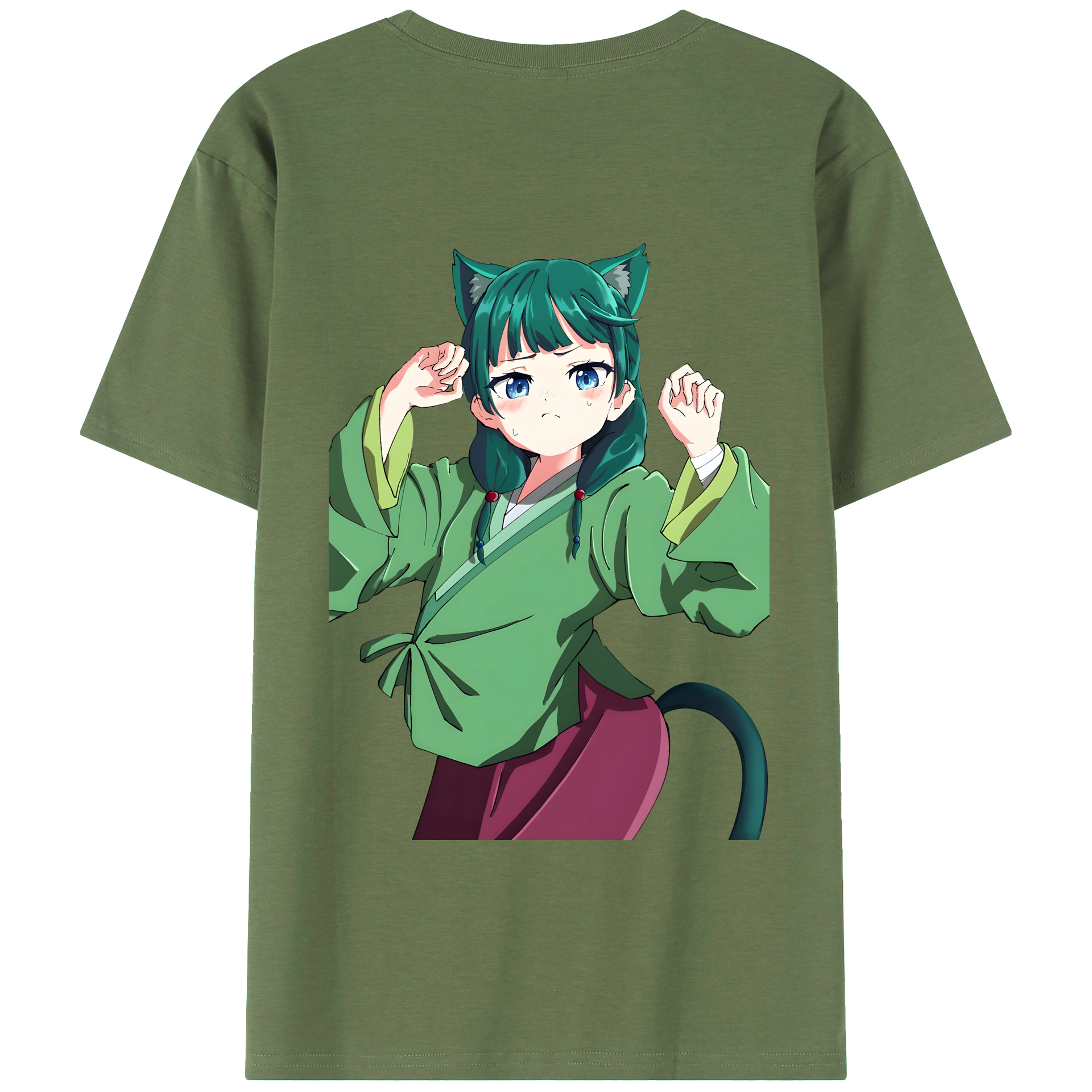 （画像用） 薬屋のひとりごと The Apothecary Diaries 綿100％ メンズ半袖Tシャツ（バックプリント） 通気性